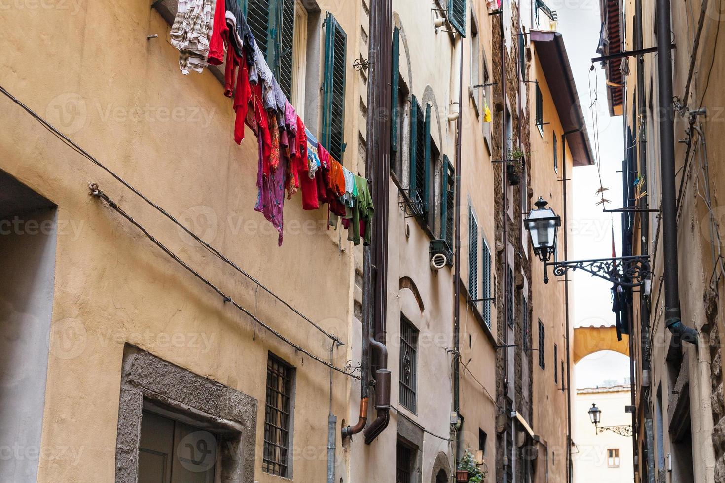 apartment houses on street in center of Florence photo