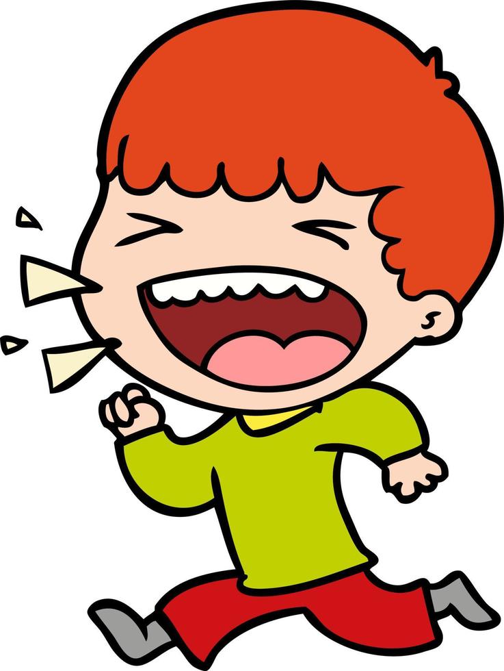 cartoon laughing man vector