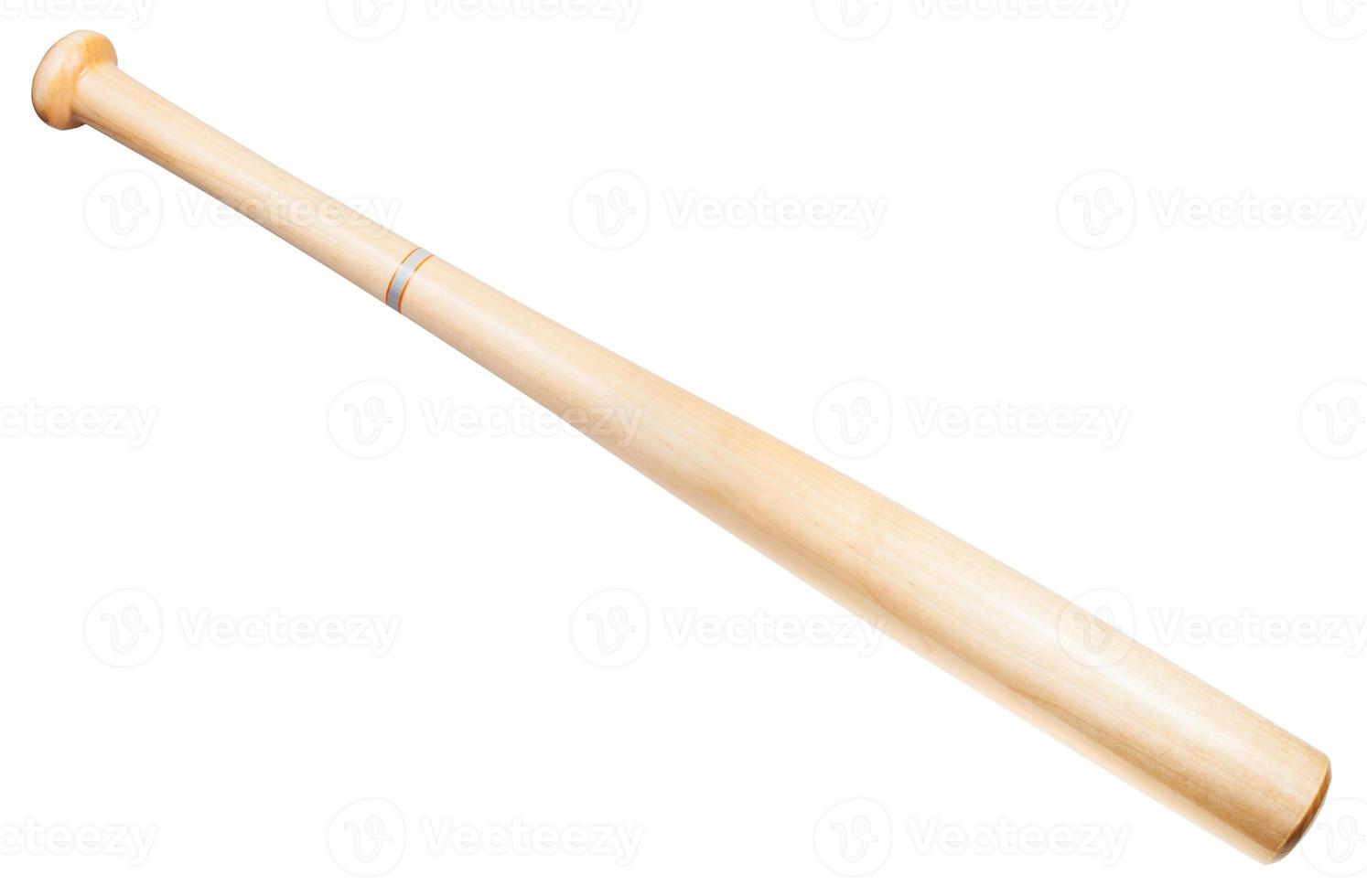 wooden baseball bat isolated on white photo