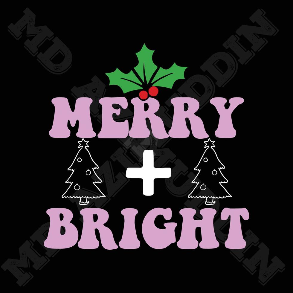 Merry And Bright vector