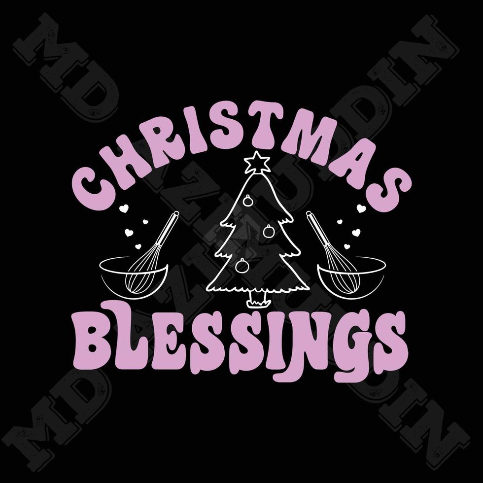 Christmas Blessings Design vector
