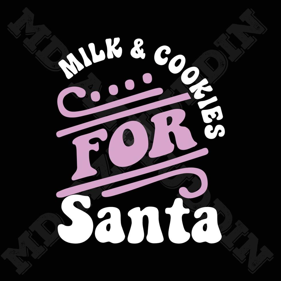 Milk And cookies for Santa vector