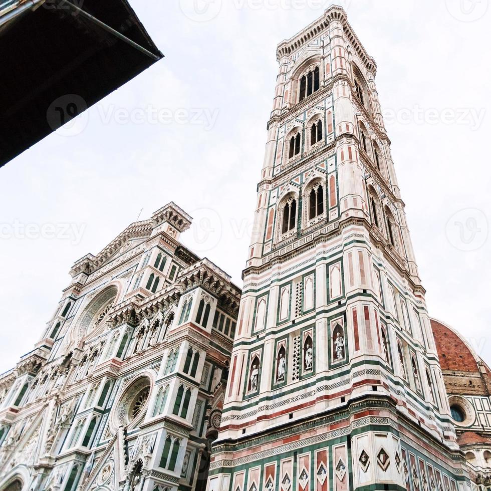 Giotto's Campanile and facade of Duomo in morning photo