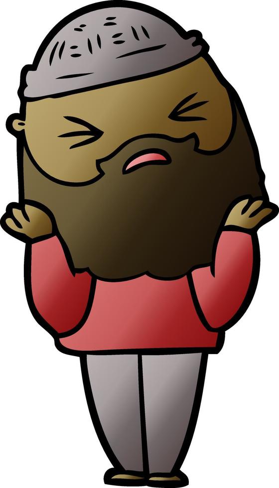 cartoon man with beard vector