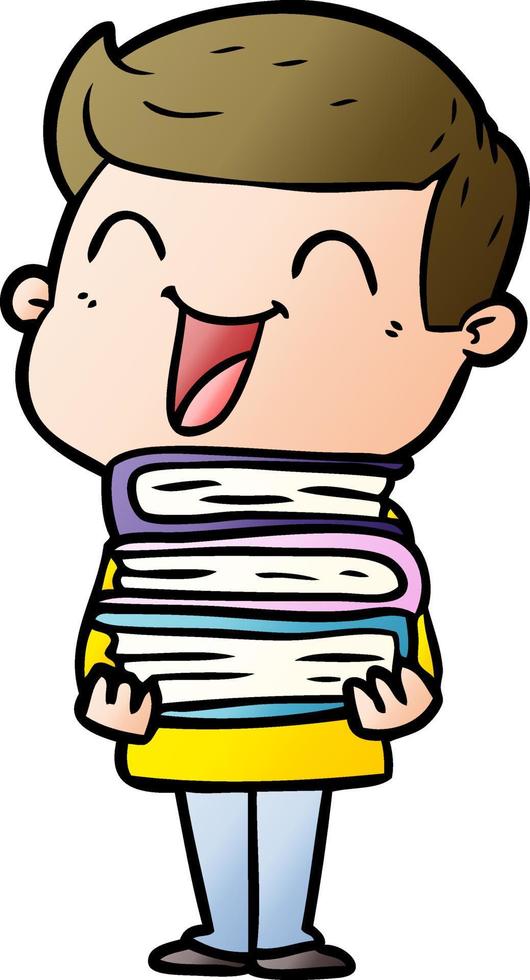 cartoon man laughing vector