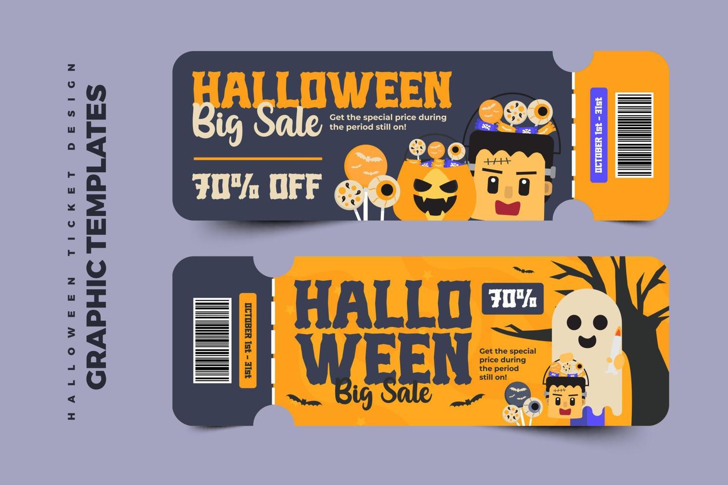 Simple and elegant Halloween graphic design template that is easy to customize vector