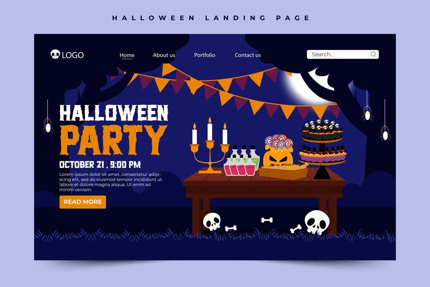 Simple and elegant Halloween graphic design template that is easy to customize vector