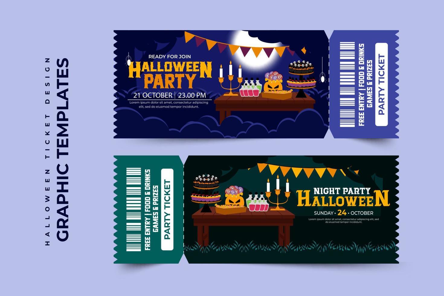 plantilla de diseño gráfico de halloween simple y elegante que es fácil de personalizar vector