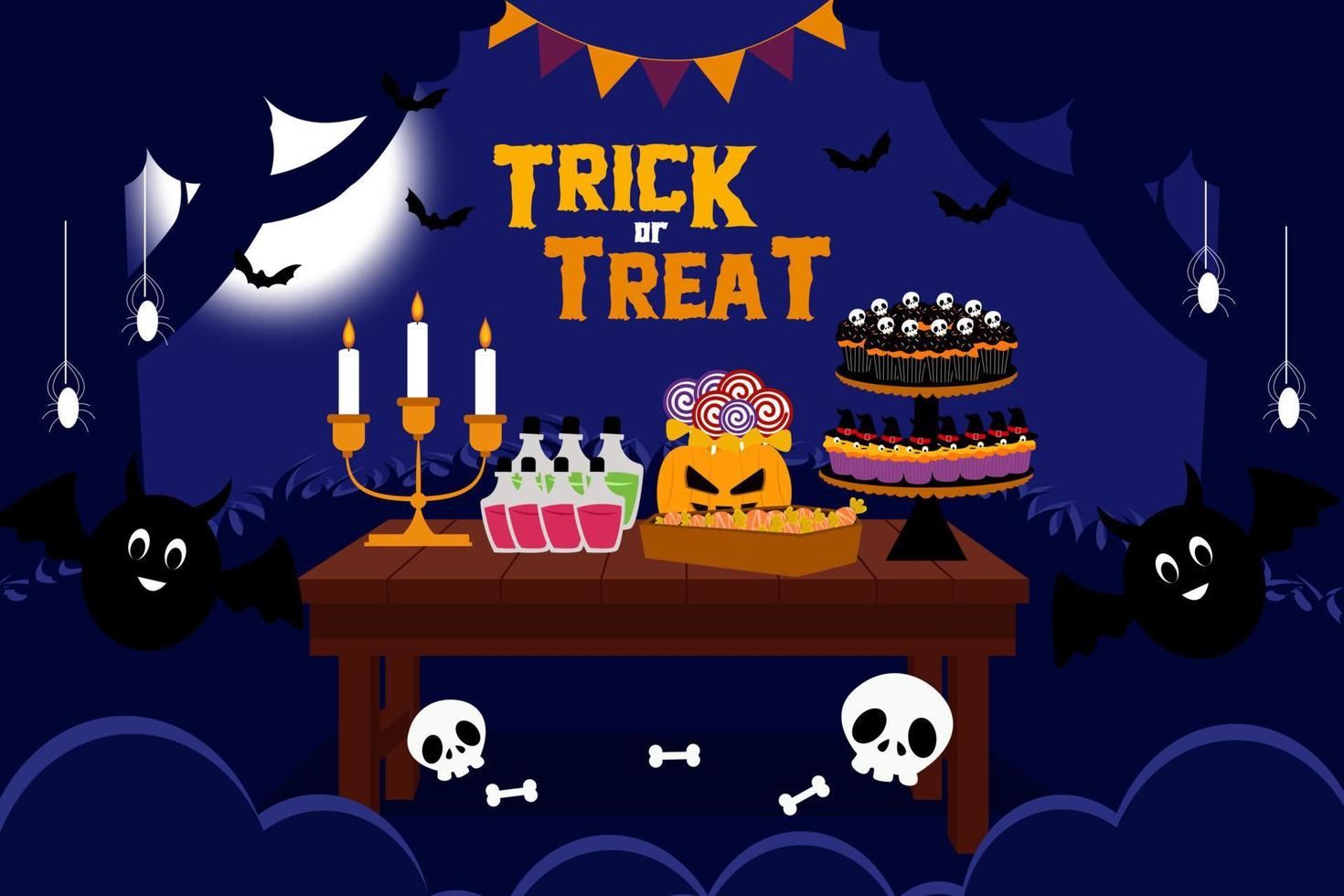 Simple and elegant Halloween graphic design template that is easy to customize vector