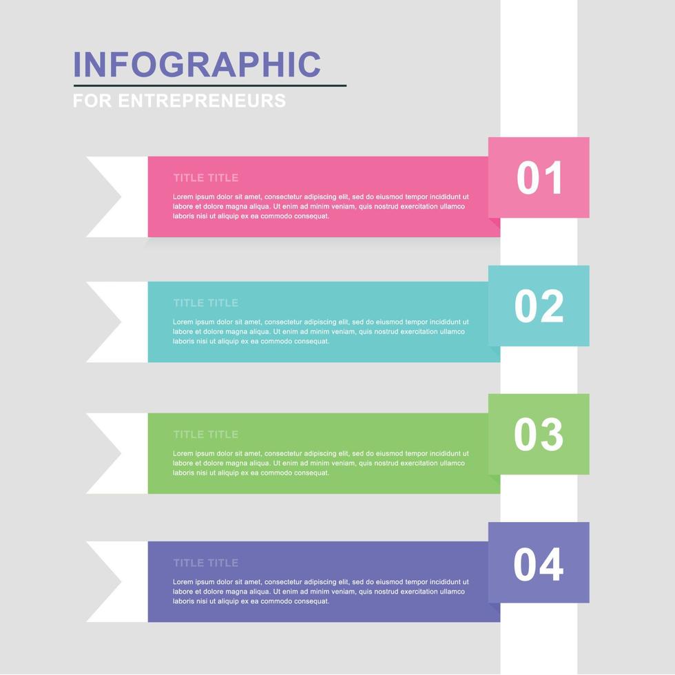 Simple and Minimal Infography vector