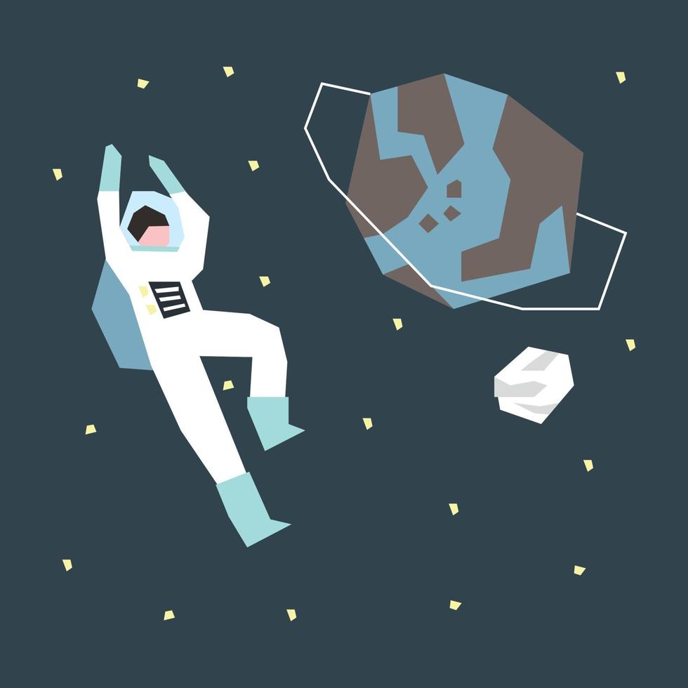 Astronaut in the Galaxy vector