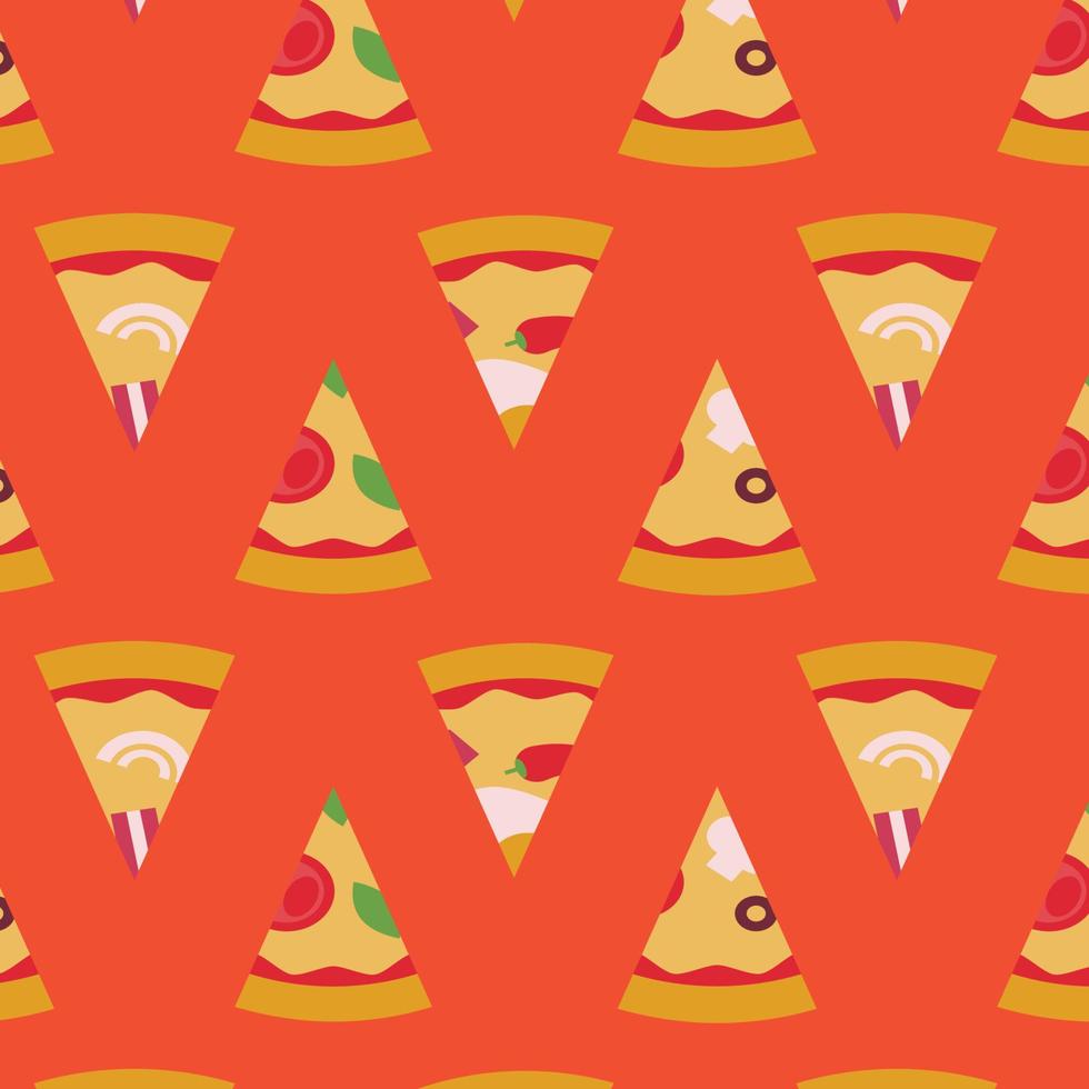 Pizza Slices Pattern vector