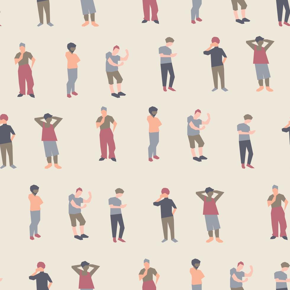 Pattern Full of Guys vector