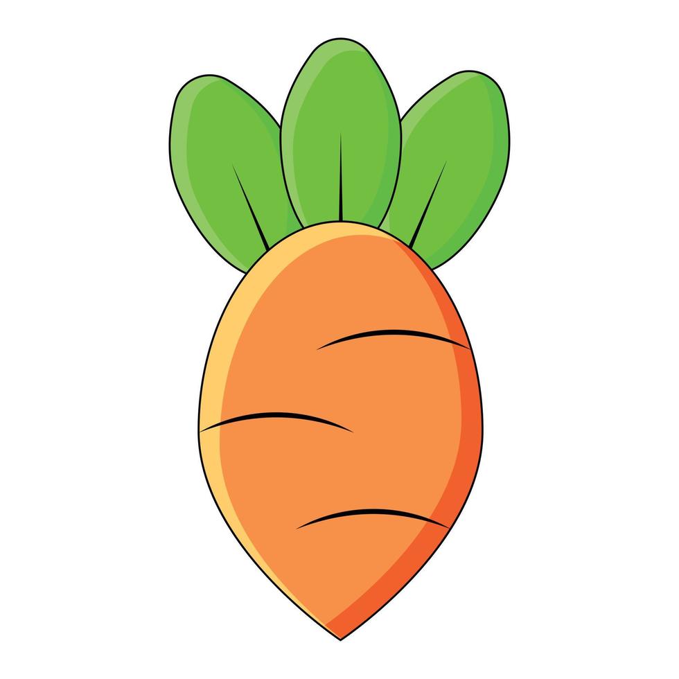 Carrot doodle icon. Vector illustration