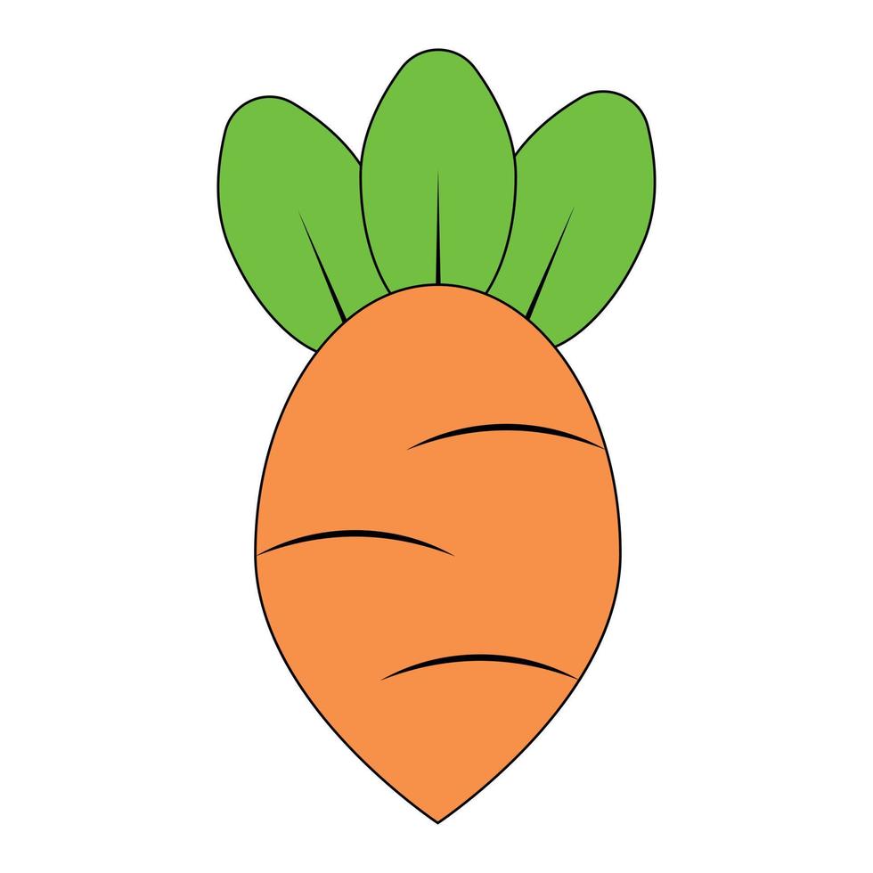 Carrot doodle icon. Vector illustration