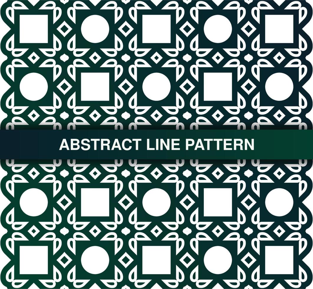 flat ornament line pattern design vector
