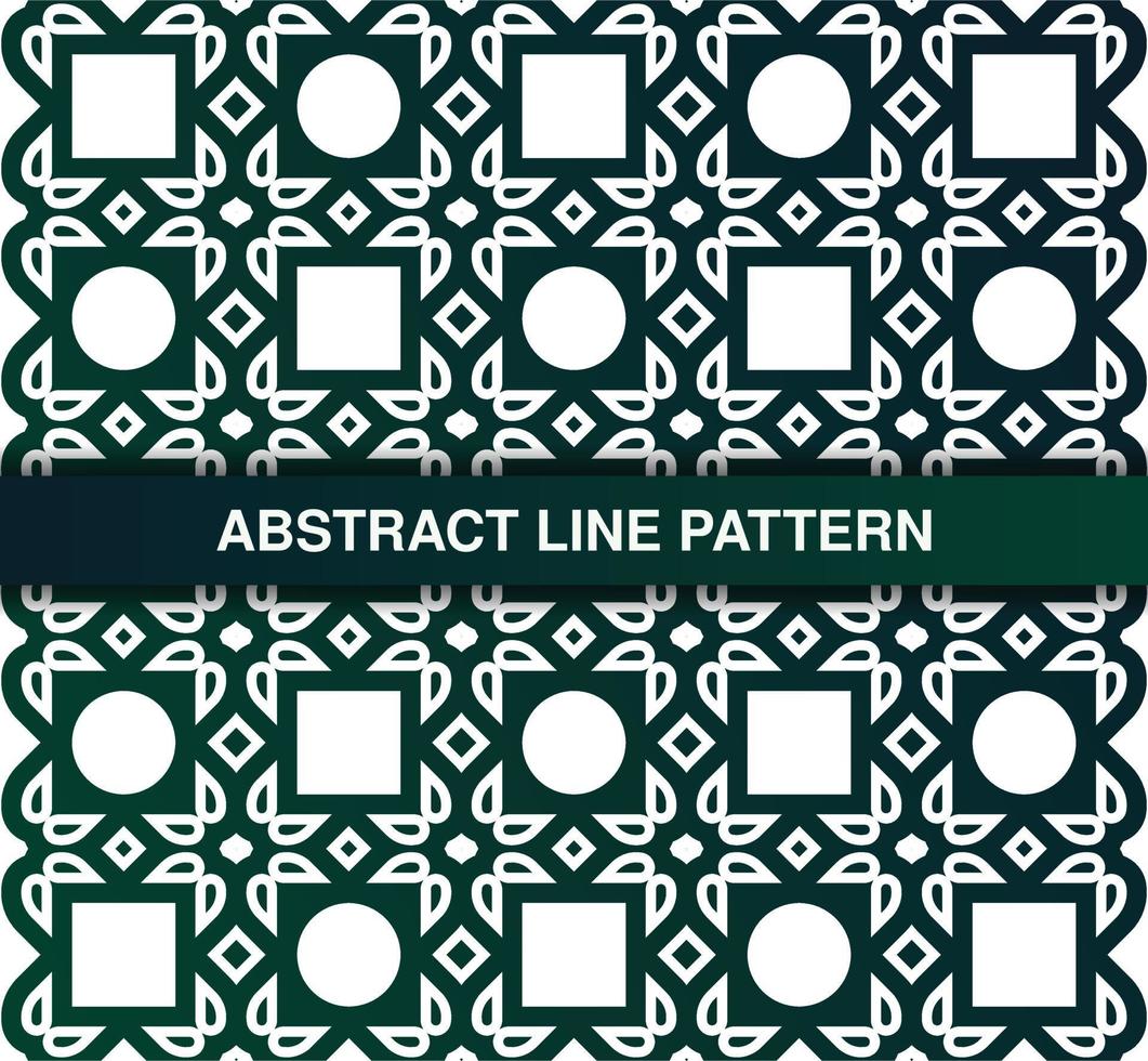 flat ornament line pattern design vector