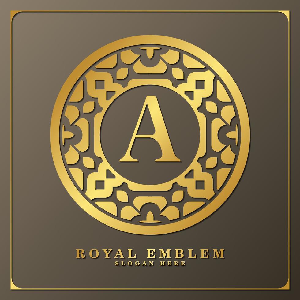 Ornamental luxury letter a logo vector