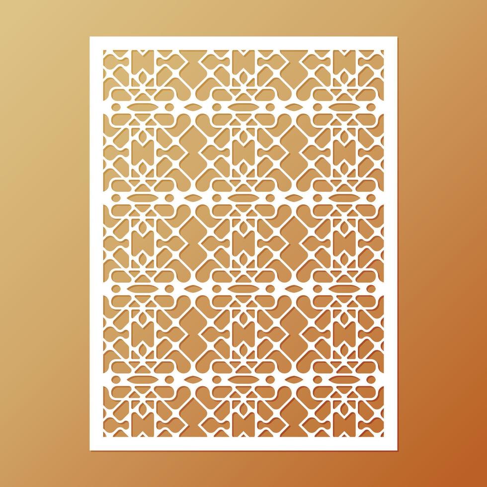 seamless die cut decorative pattern template vector