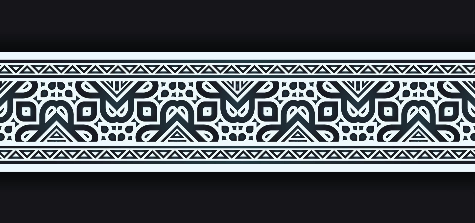 ornament style ethnic seamless borders vector