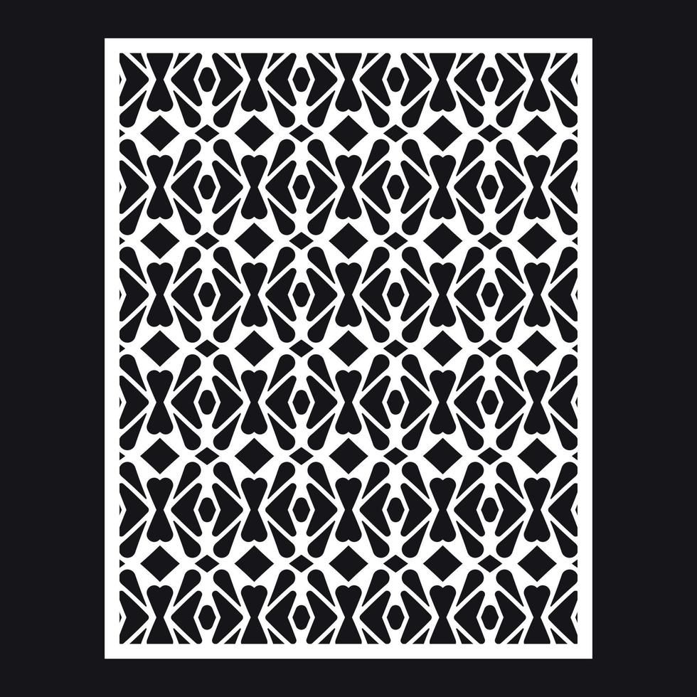 seamless die cut decorative pattern template vector