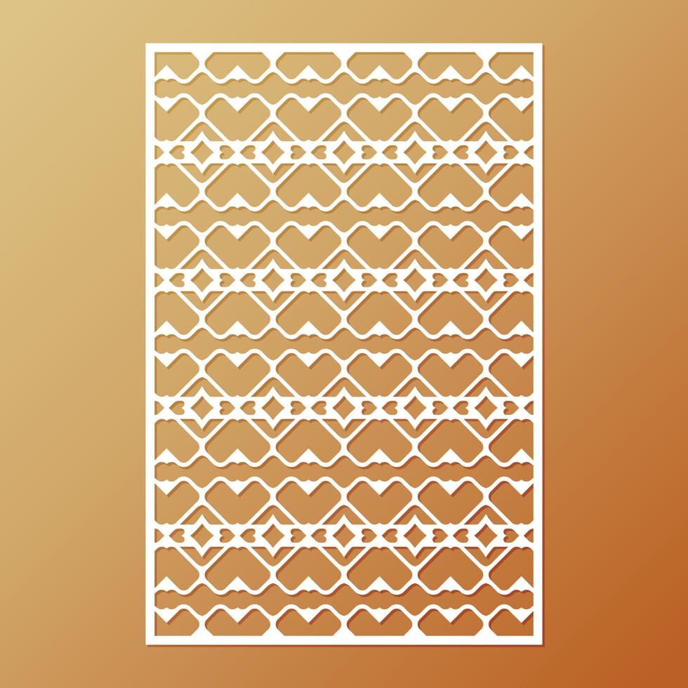 seamless die cut decorative pattern template vector