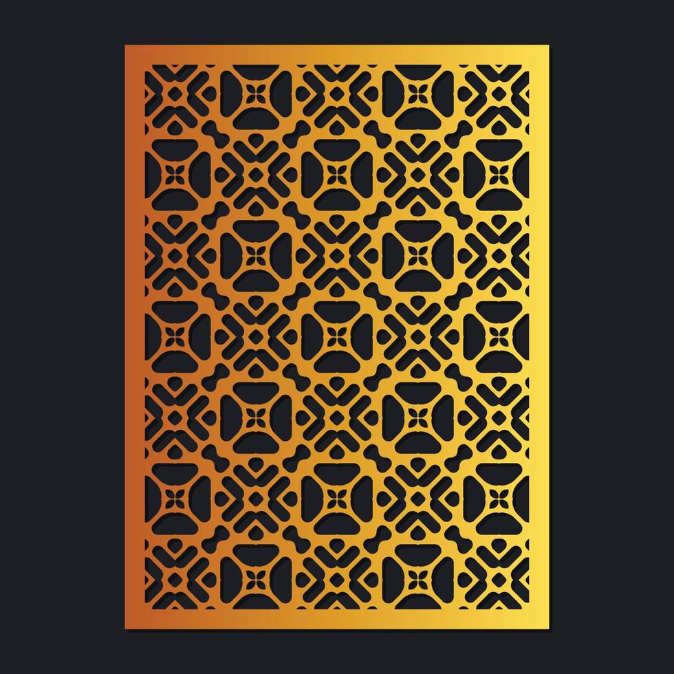 seamless die cut decorative pattern template vector
