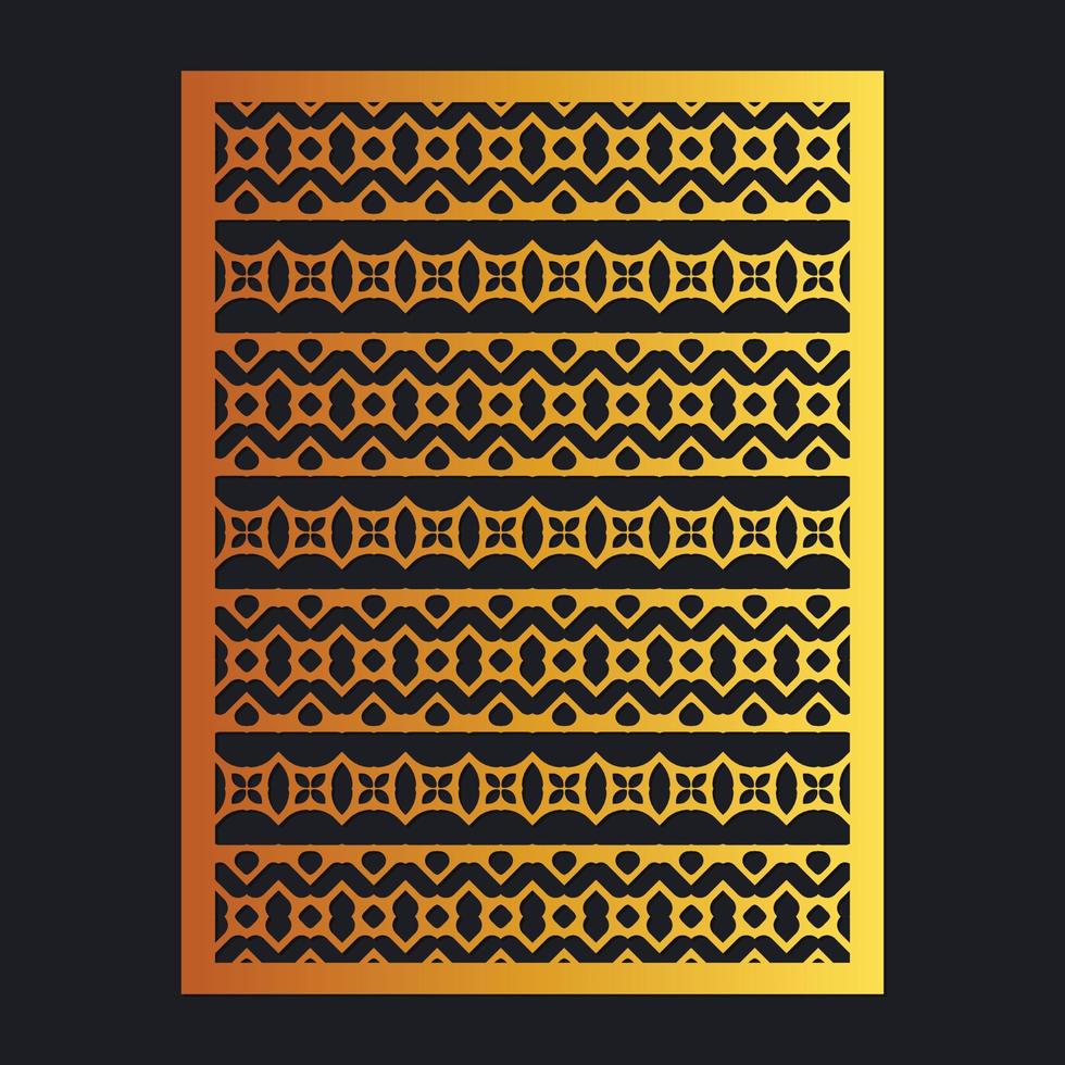 seamless die cut decorative pattern template vector
