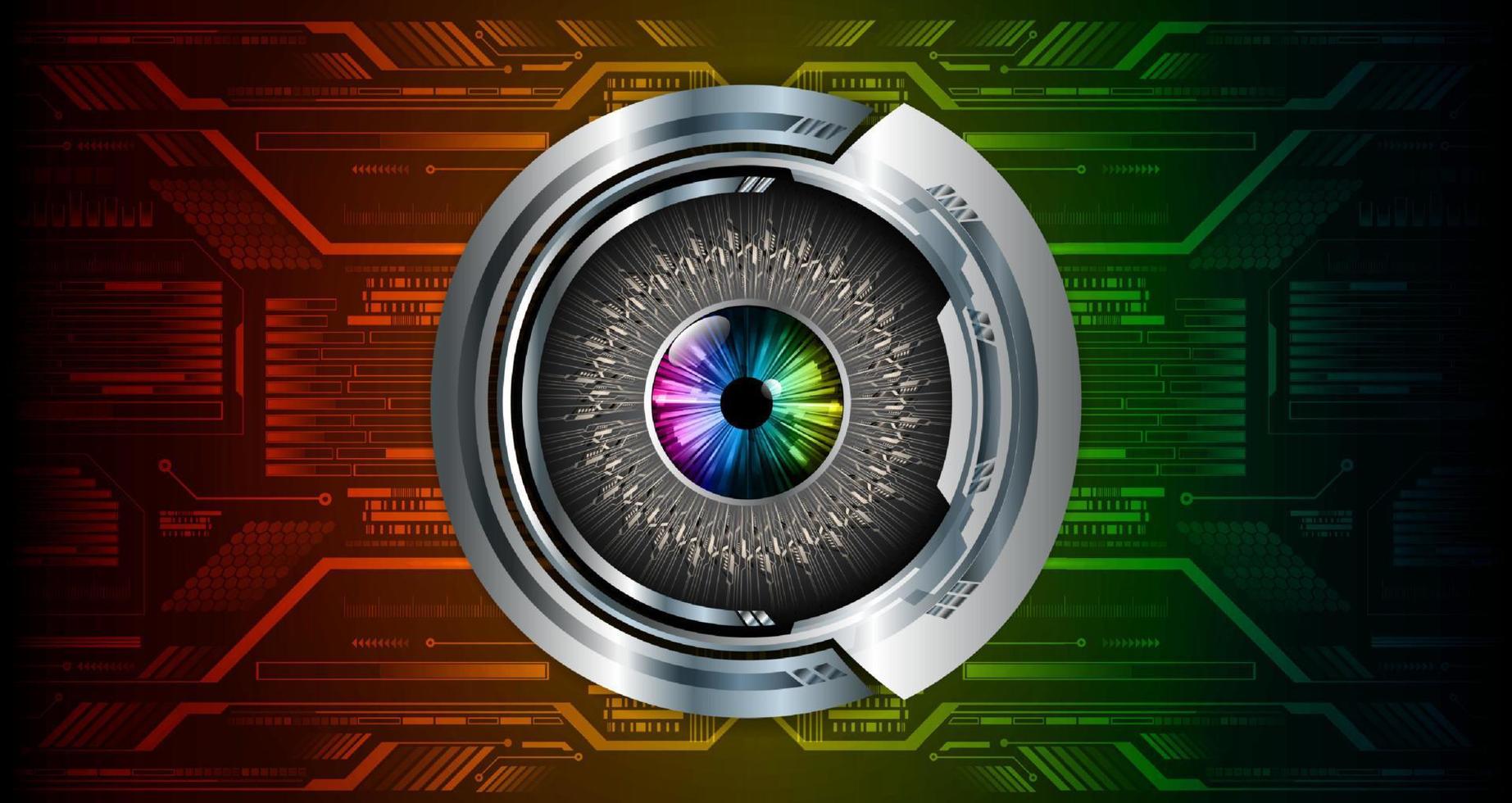 Modern Technology Background with eye vector