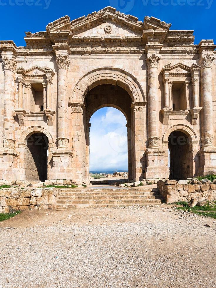 Arch of Hadrian in Jerash ancient Gerasa town photo