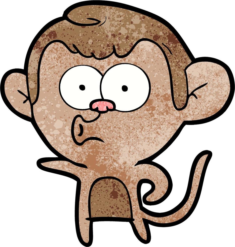 cartoon pointing monkey vector