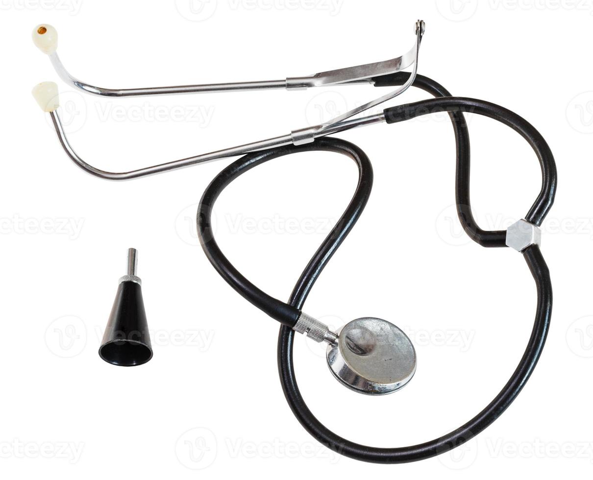 used modern stethoscope isolated on white 12260458 Stock Photo at Vecteezy