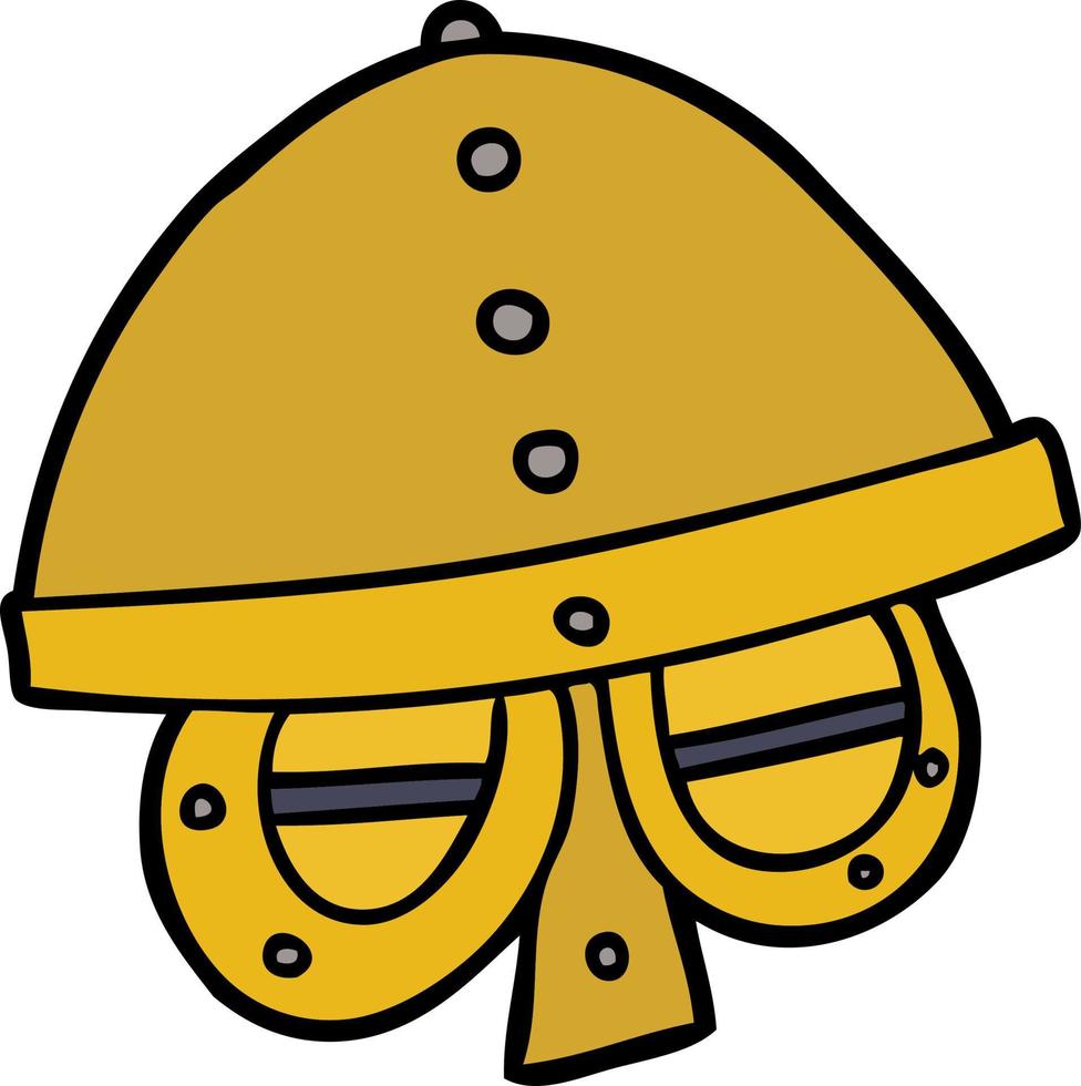 cartoon medieval helmet vector