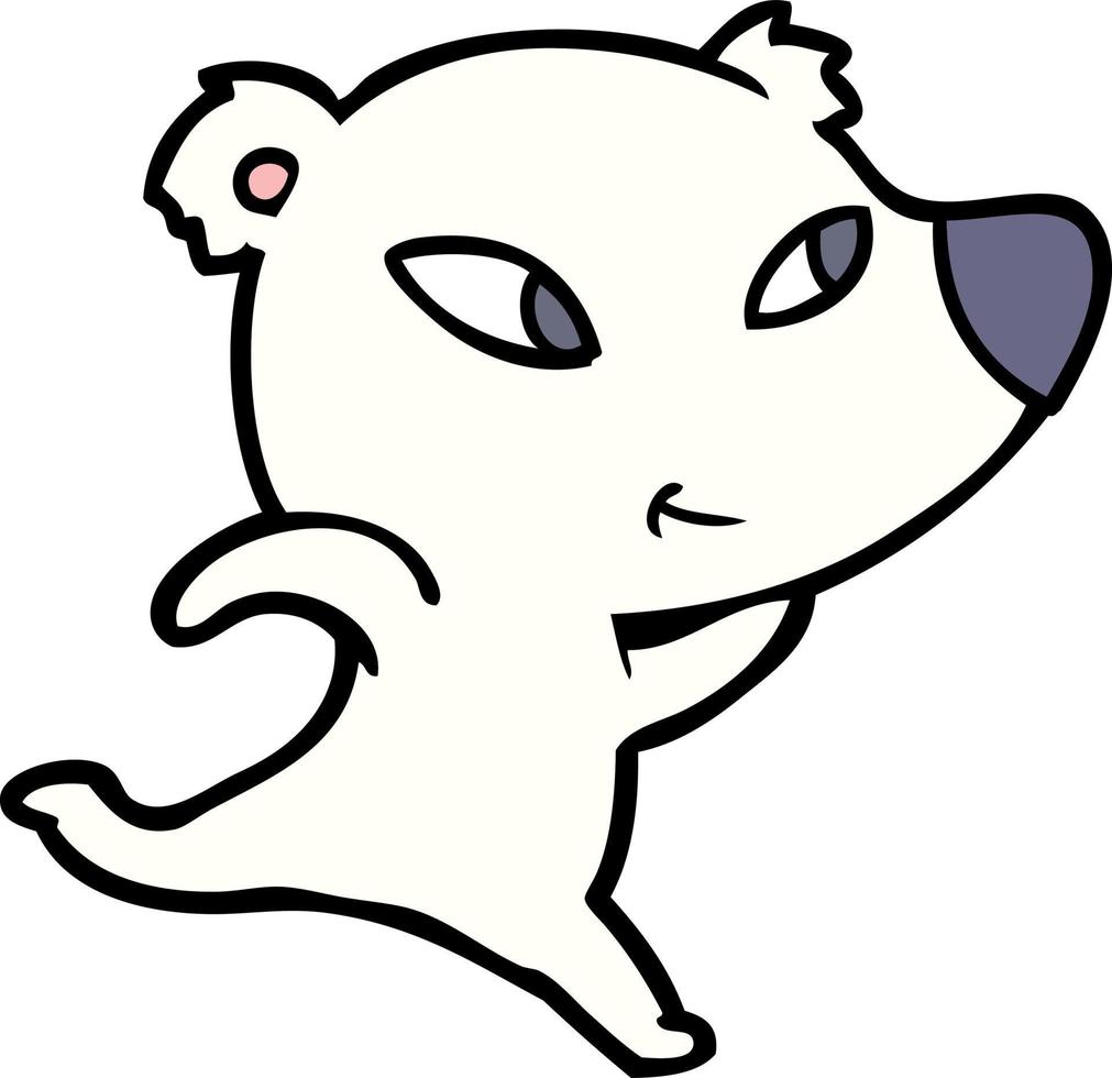 cute cartoon polar bear vector