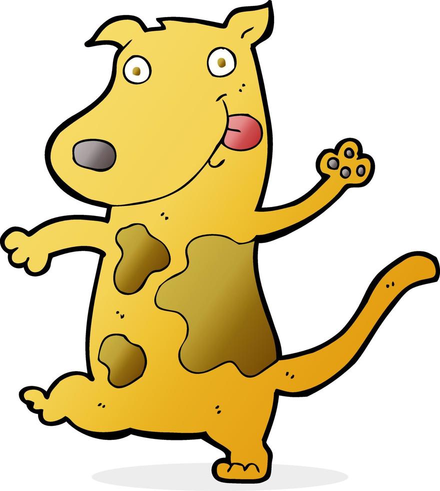 cartoon happy dog vector