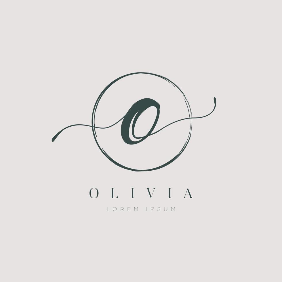 Simple Elegant Initial Letter Type O Logo Sign Symbol Icon vector