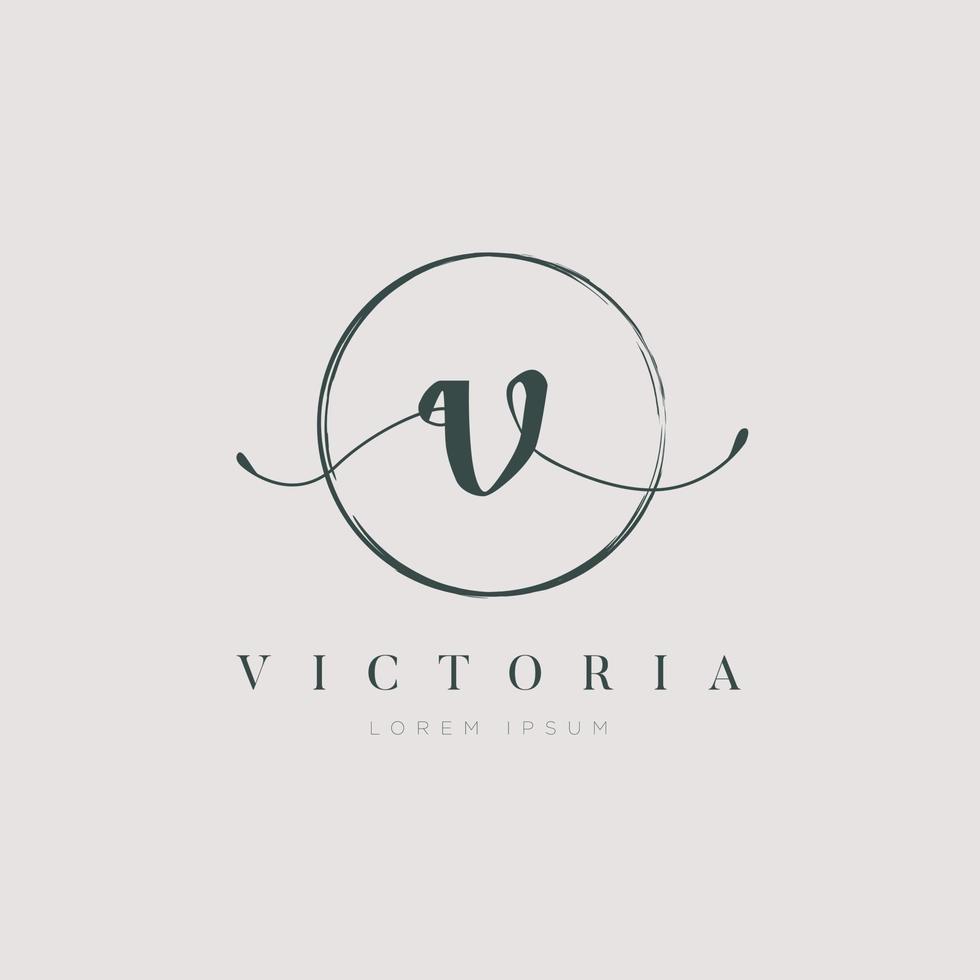 Simple Elegant Initial Letter Type V Logo Sign Symbol Icon vector