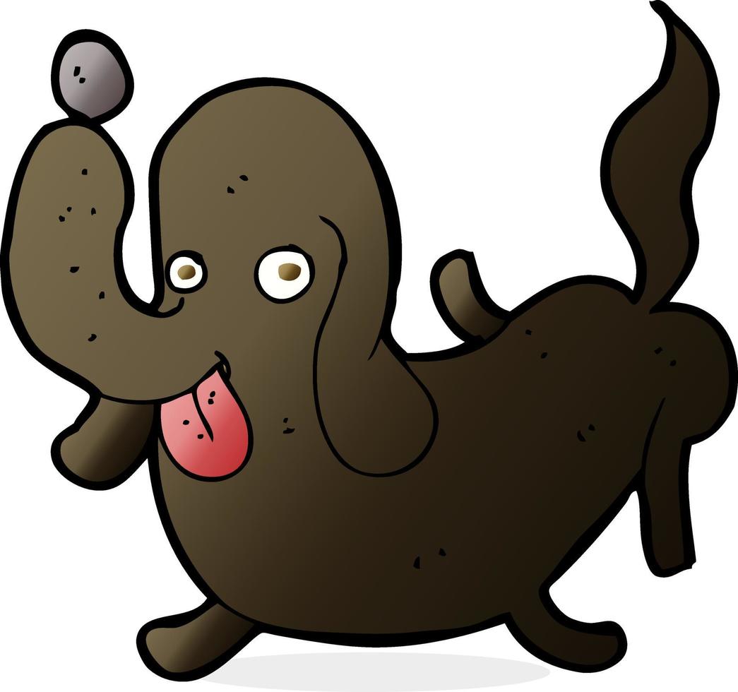 perro de dibujos animados sacando la lengua vector