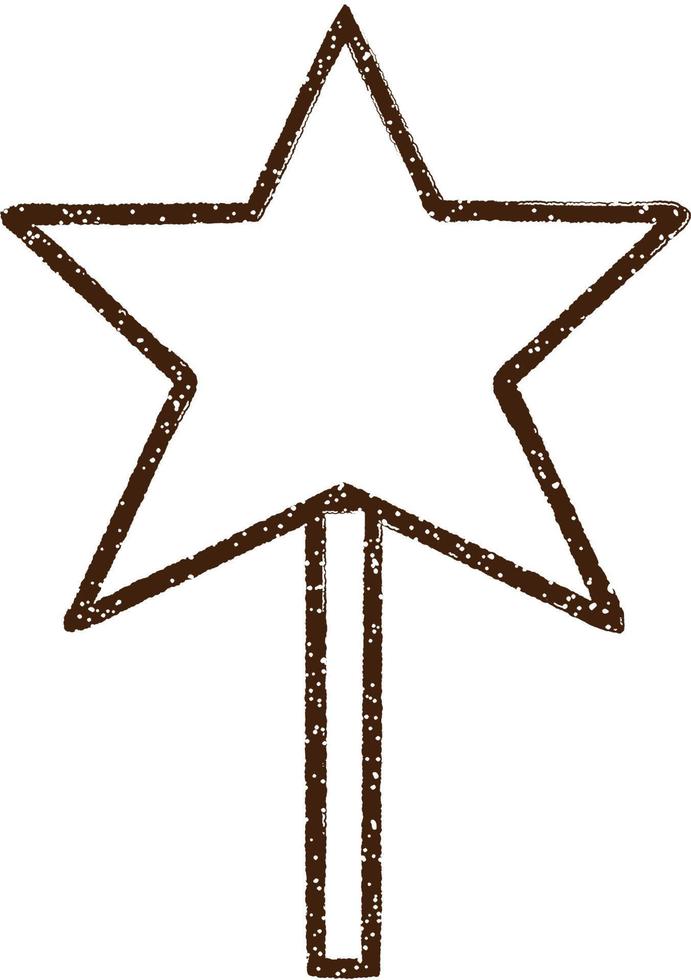 Magic Wand Charcoal Drawing vector