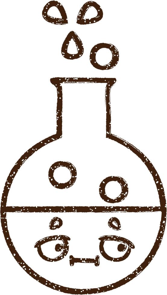 Science Experiment Charcoal Drawing vector
