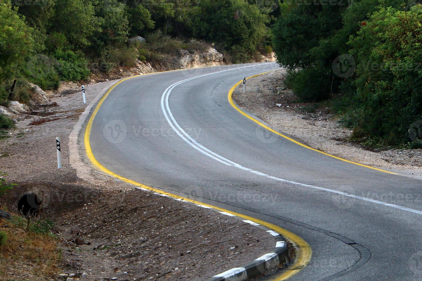 Highway in Israel from north to south photo