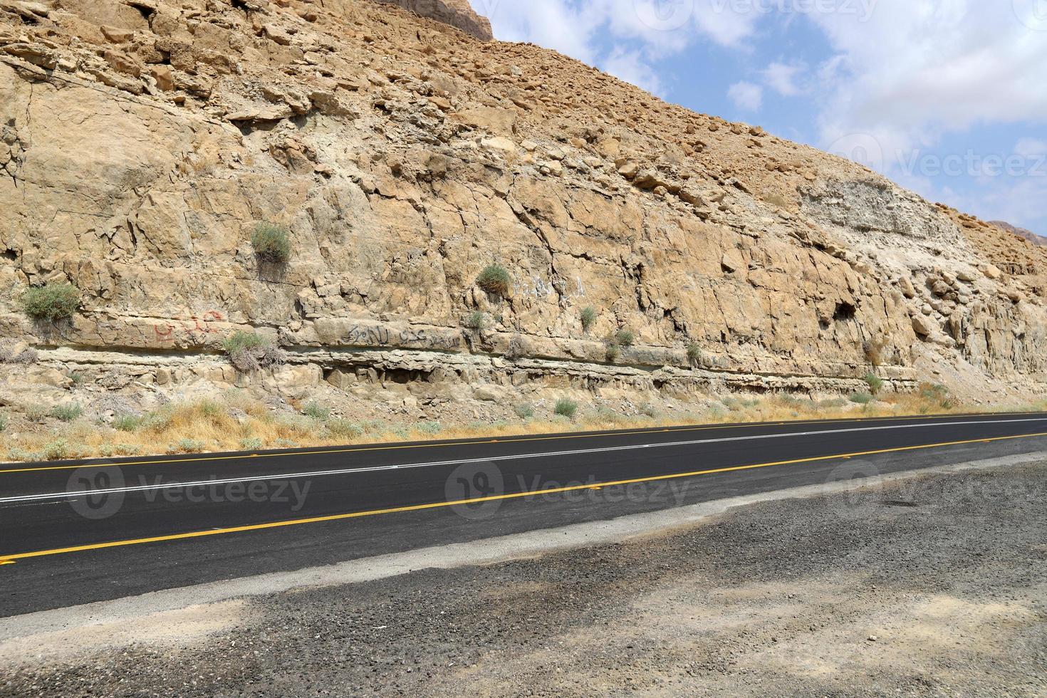 Highway in Israel from north to south photo