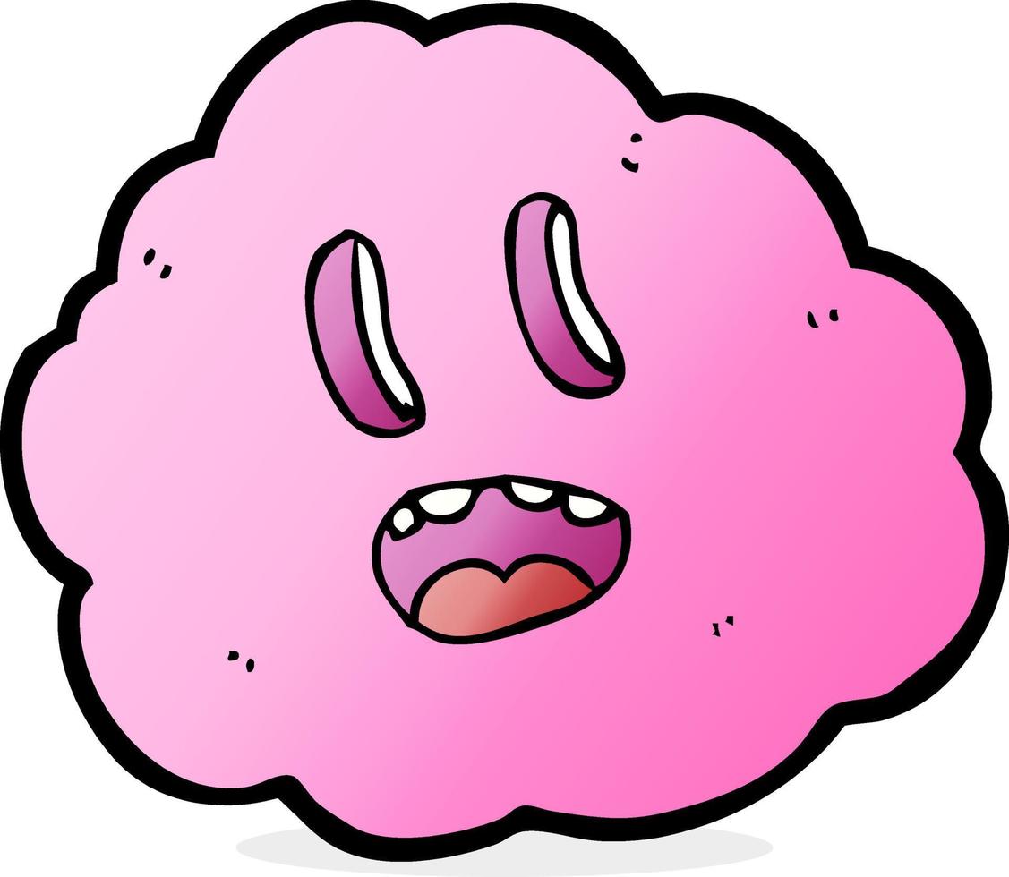 nube espeluznante de dibujos animados vector