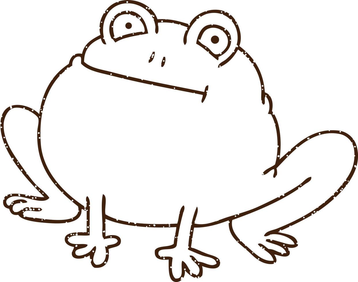 Smug Toad Charcoal Drawing vector