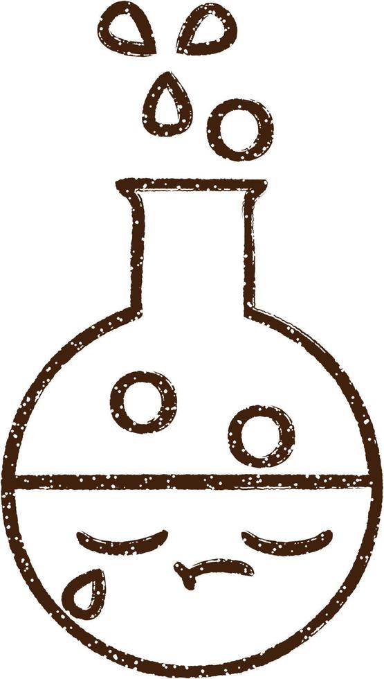 Bubbling Chemicals Charcoal Drawing vector