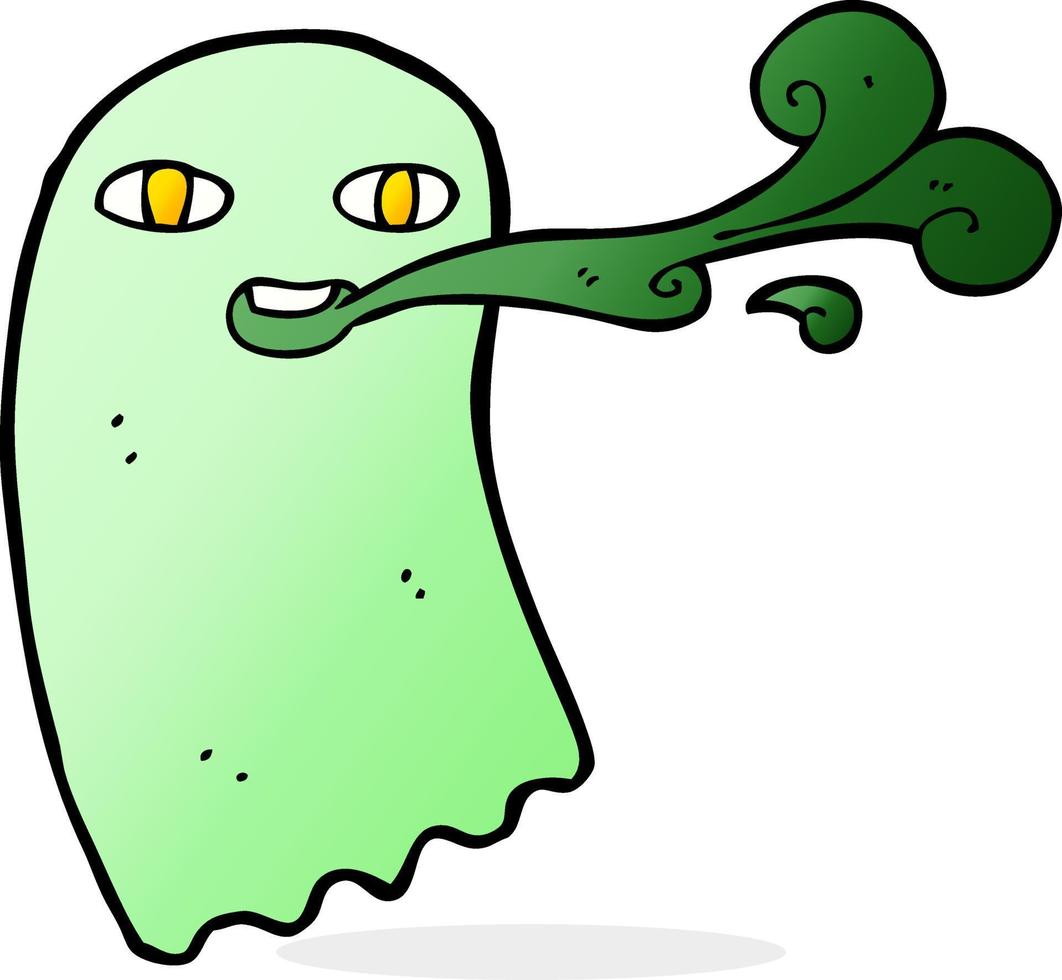 fantasma de divertidos dibujos animados vector