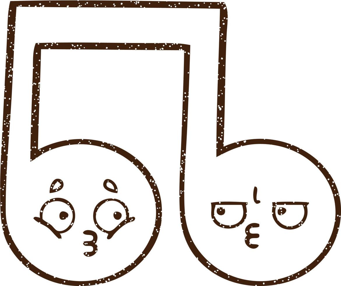 Musical Note Charcoal Drawing 12261691 Vector Art at Vecteezy