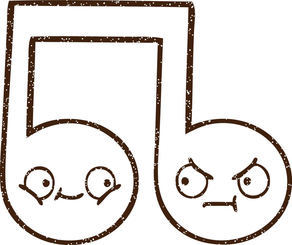 Musical Note Charcoal Drawing 12261762 Vector Art at Vecteezy