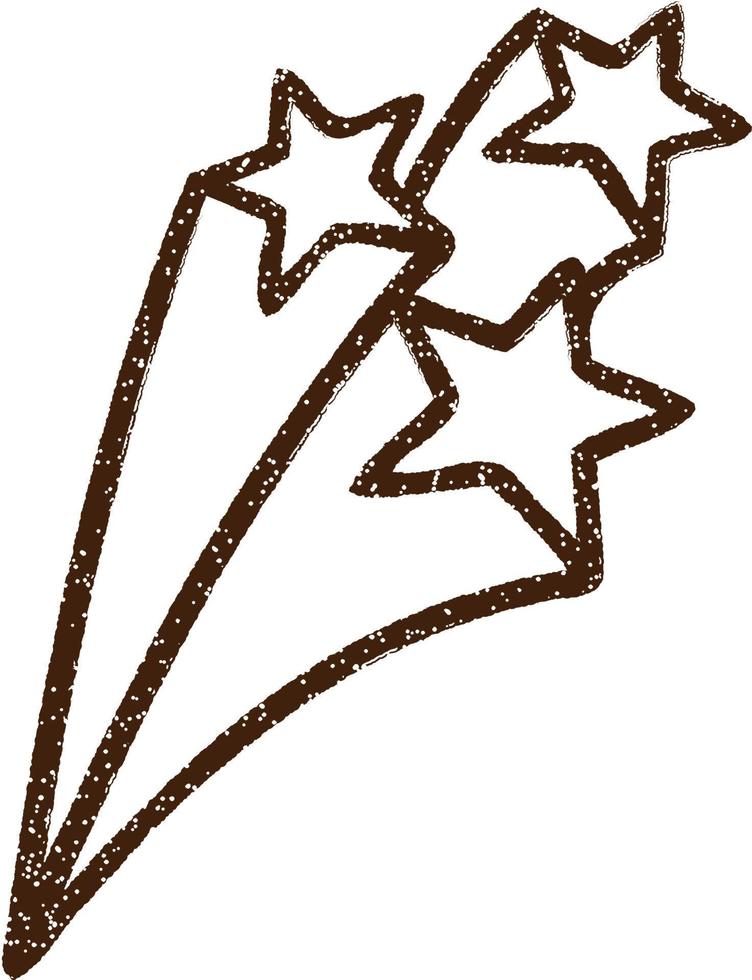 Shooting Star Charcoal Drawing vector