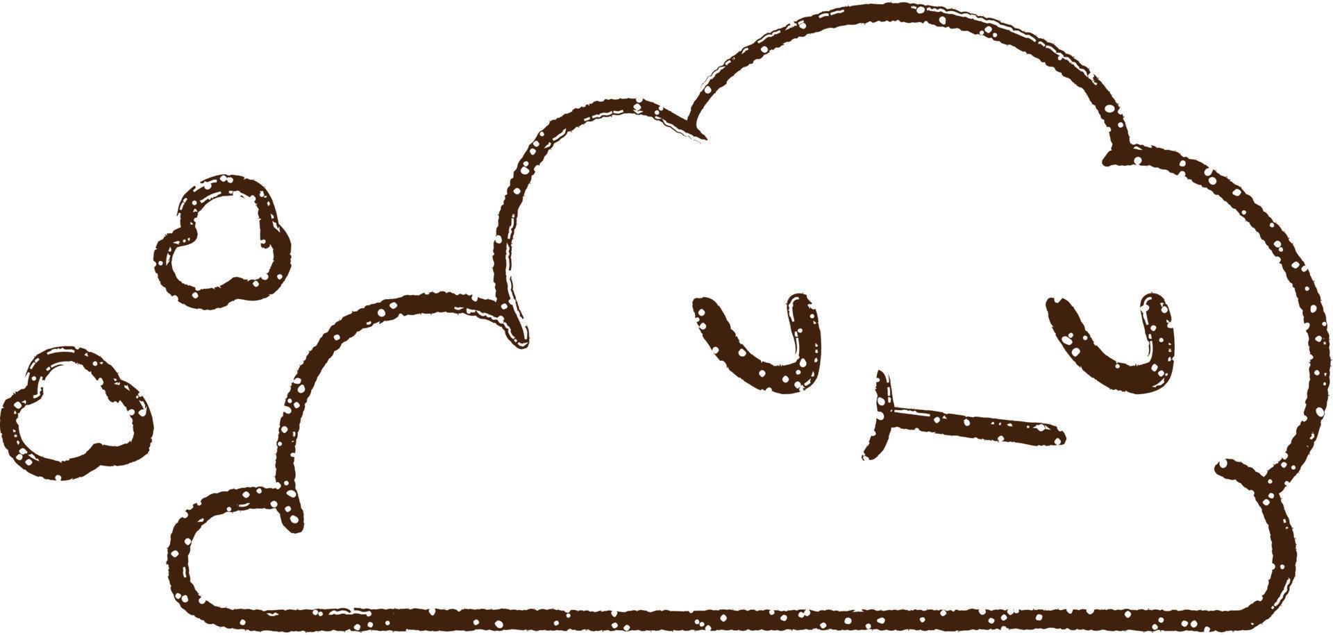 Content Cloud Charcoal Drawing vector